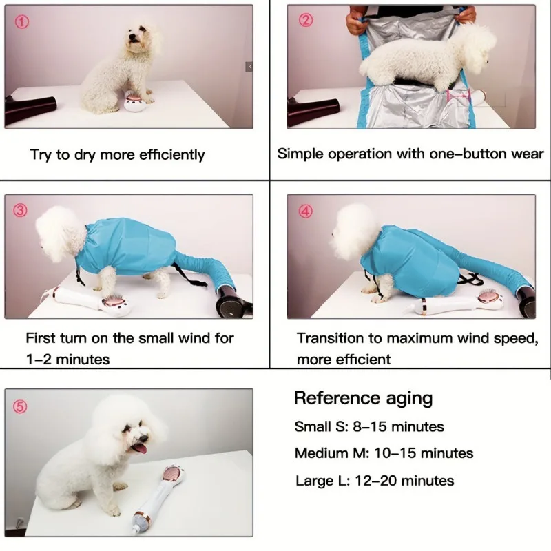 Bolsa plegable para secador de mascotas ajustable - imagen 5