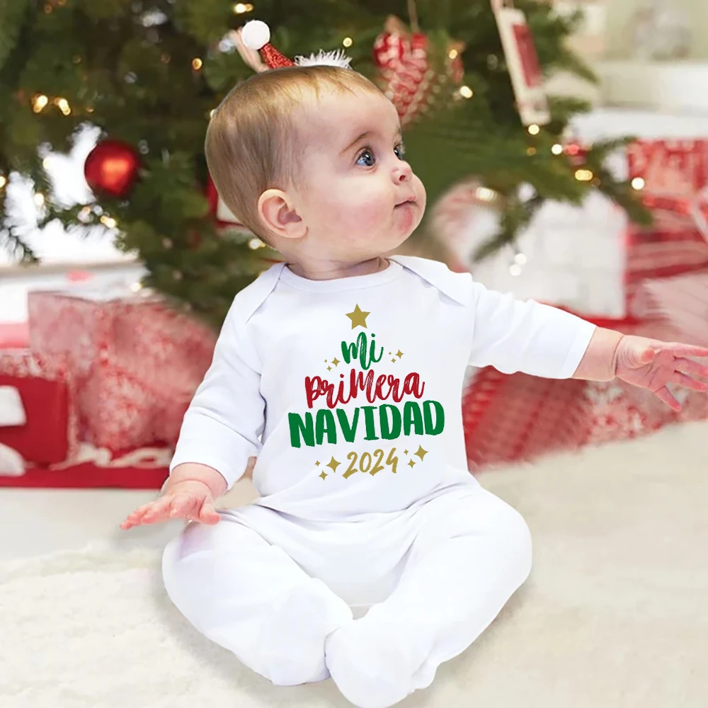 Pelele de Navidad para bebé: mono con estampado español - imagen 3