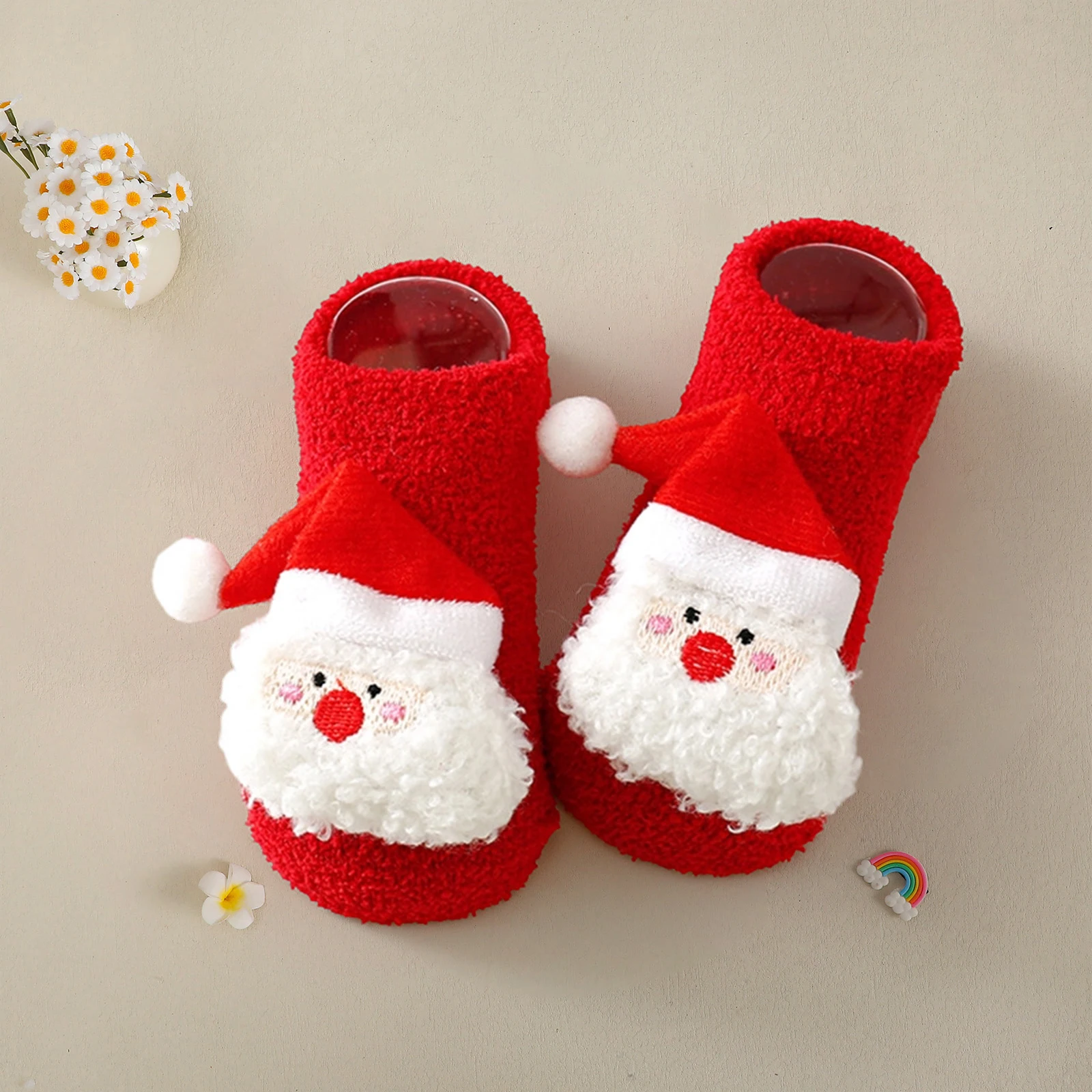 Zapatos planos de invierno para bebé – Diseño navideño 3D - imagen 3