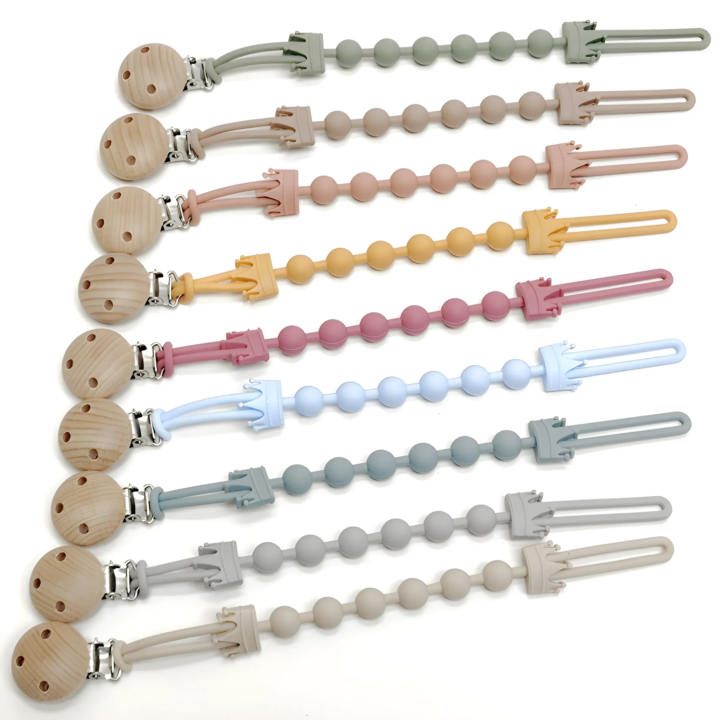 Cadena anticaída para chupete y mordedor de silicona infantil - imagen 5