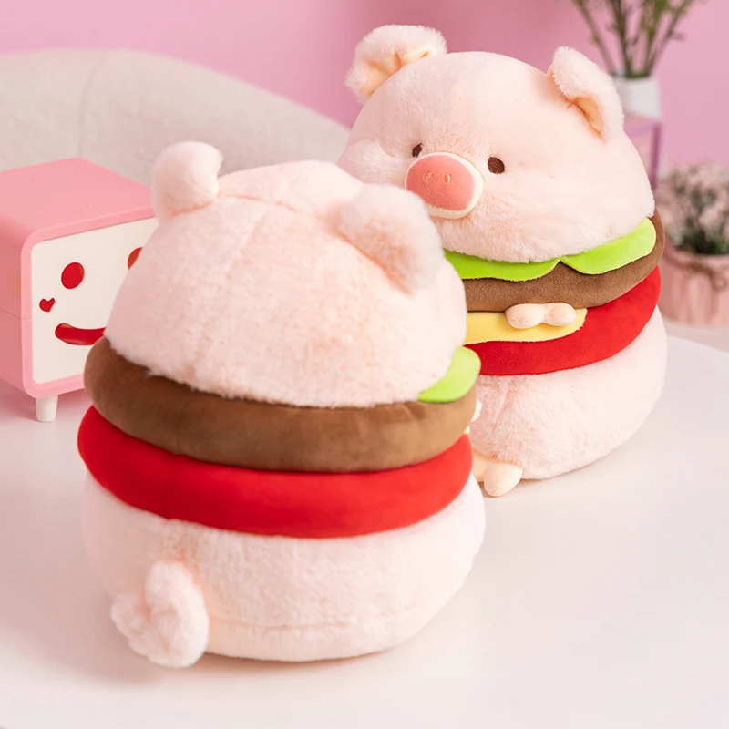Peluche cerdito hamburguesa estilo kawaii, suave y esponjoso - imagen 5