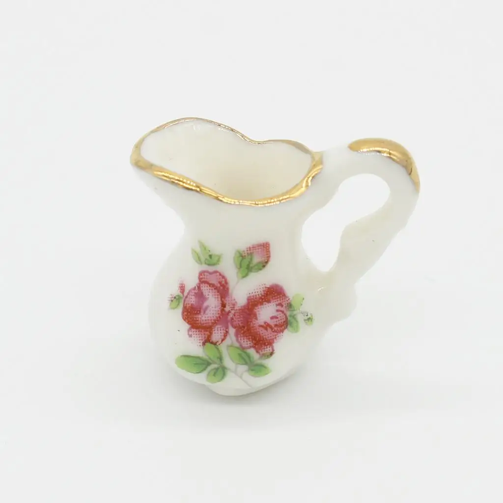 Mini lavabo de porcelana para casita de muñecas - imagen 2