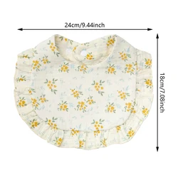 Babero de muselina floral para bebé niña – Algodón suave con volantes