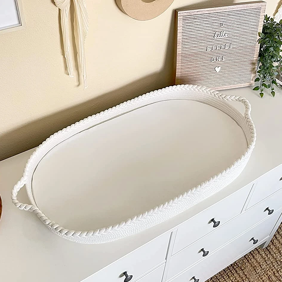 Cesta bohemia plegable con almohadilla