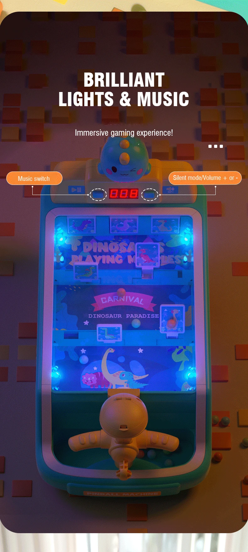 Luces y panel de juego