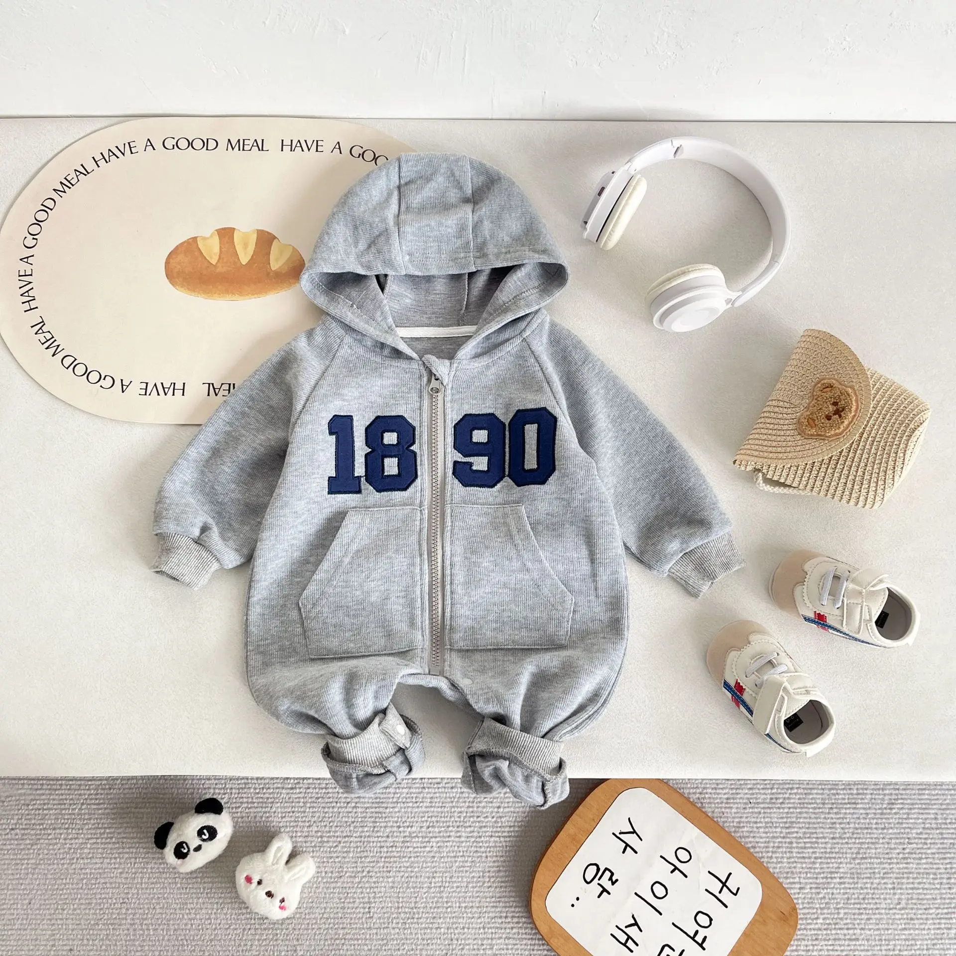 Mono terciopelo invierno para bebé – Chaqueta acolchada cálida - imagen 3