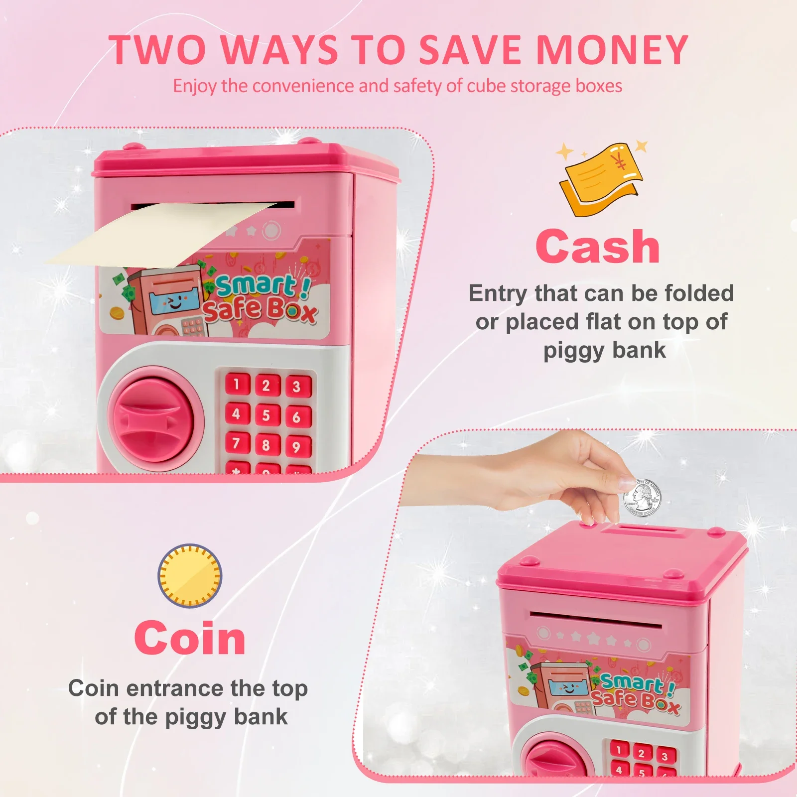 Hucha electrónica infantil con inducción automática y gran capacidad - imagen 2