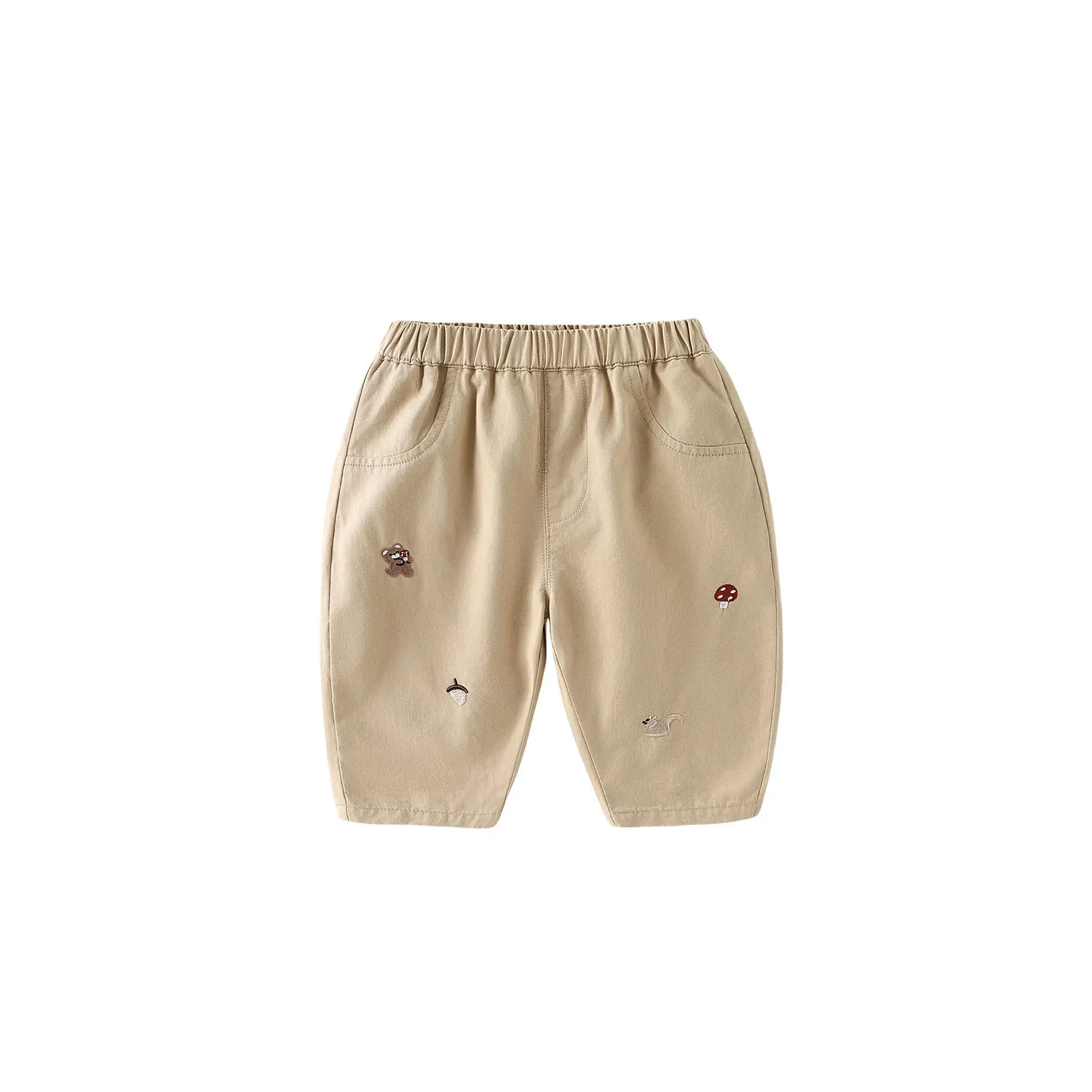 Pantalones bordados de algodón para bebés – Estilo casual y holgado - imagen 5