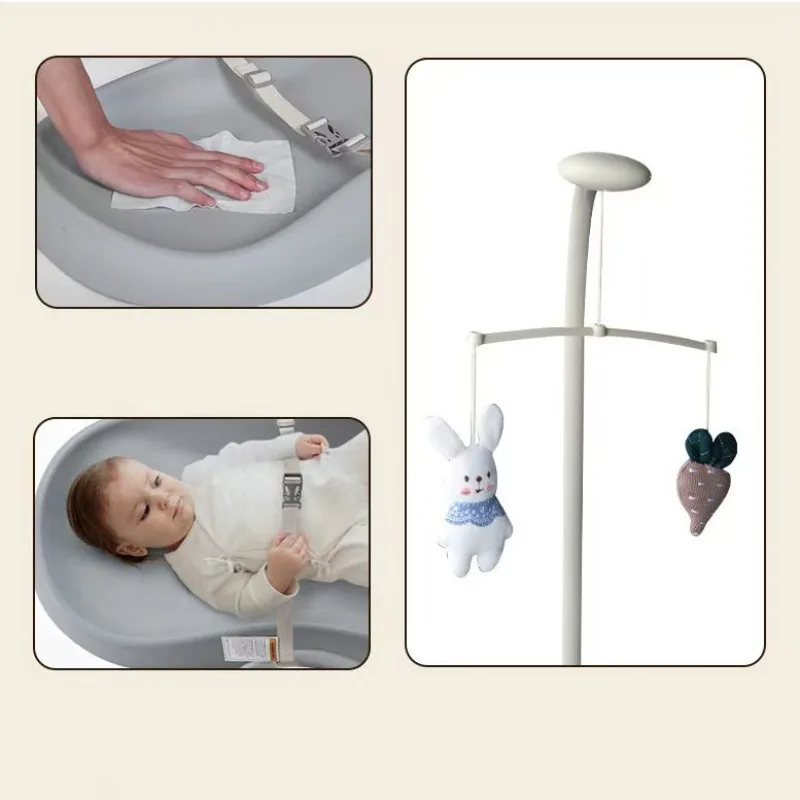 Cambiador de bebé acolchado contorneado impermeable gris - imagen 2
