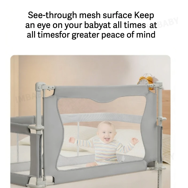 Barandilla plegable para cama de bebé IMBABY – Protección anticaídas - imagen 4