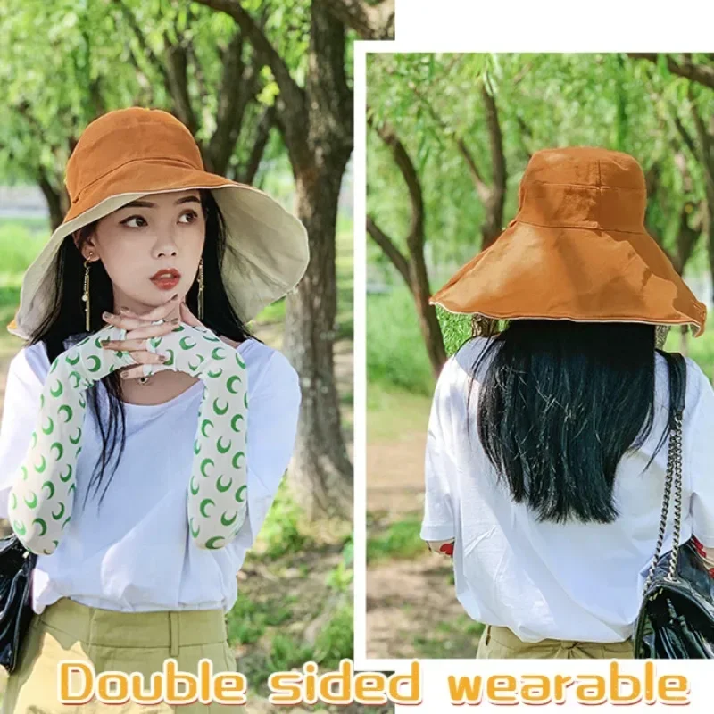 Sombrero infantil anti-UV de ala ancha – Plegable para playa - imagen 3