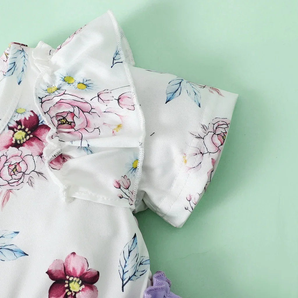 Vestido volantes florales para niña – Perfecto para fiestas de verano - imagen 5