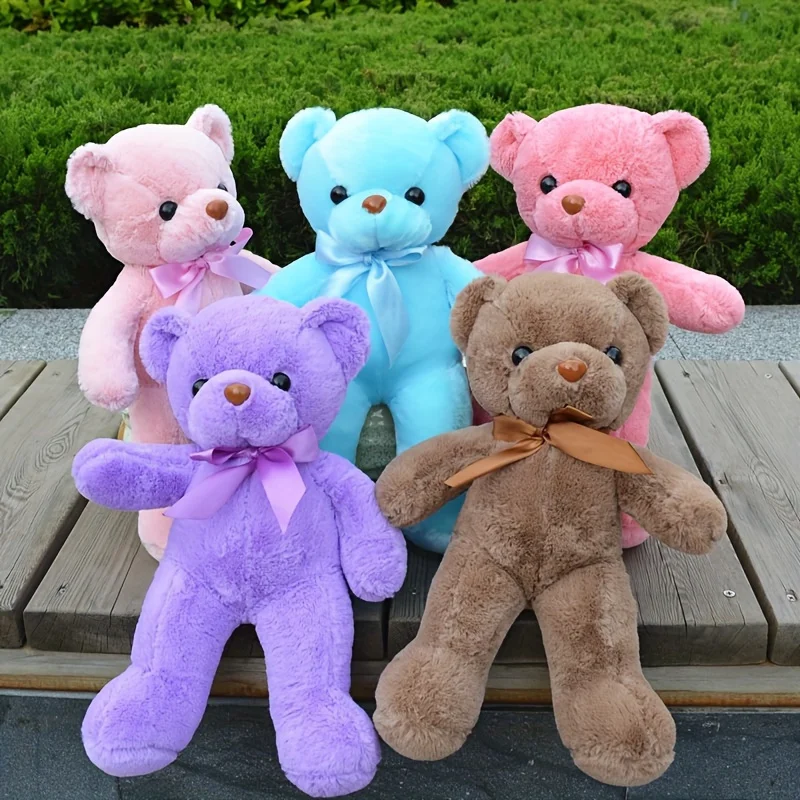 Peluche oso multicolor suave para regalar en Navidad y decorar - imagen 3