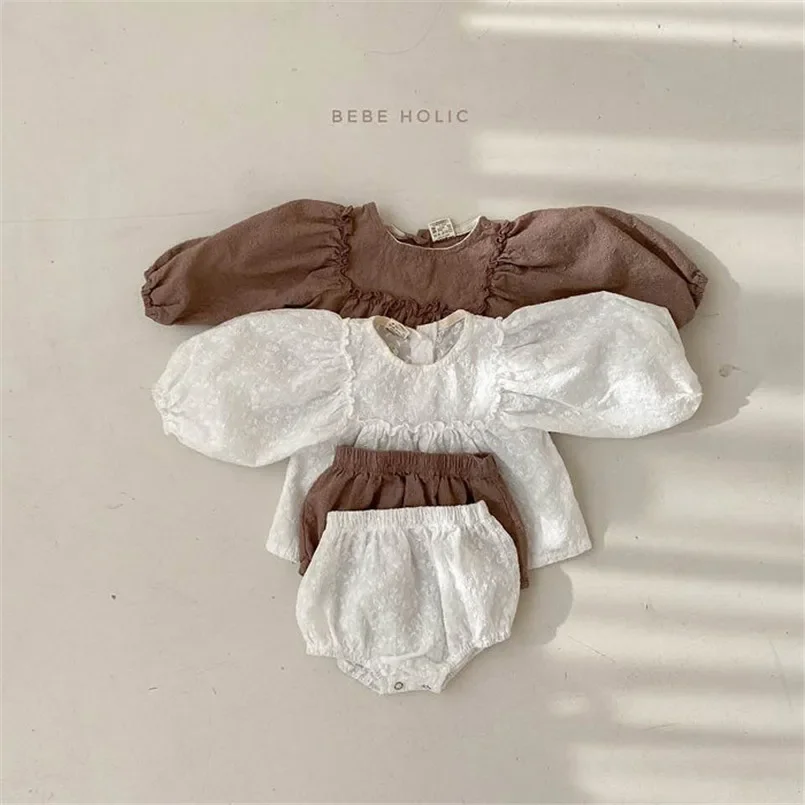 Conjunto vintage de encaje bordado para niña manga larga - imagen 3