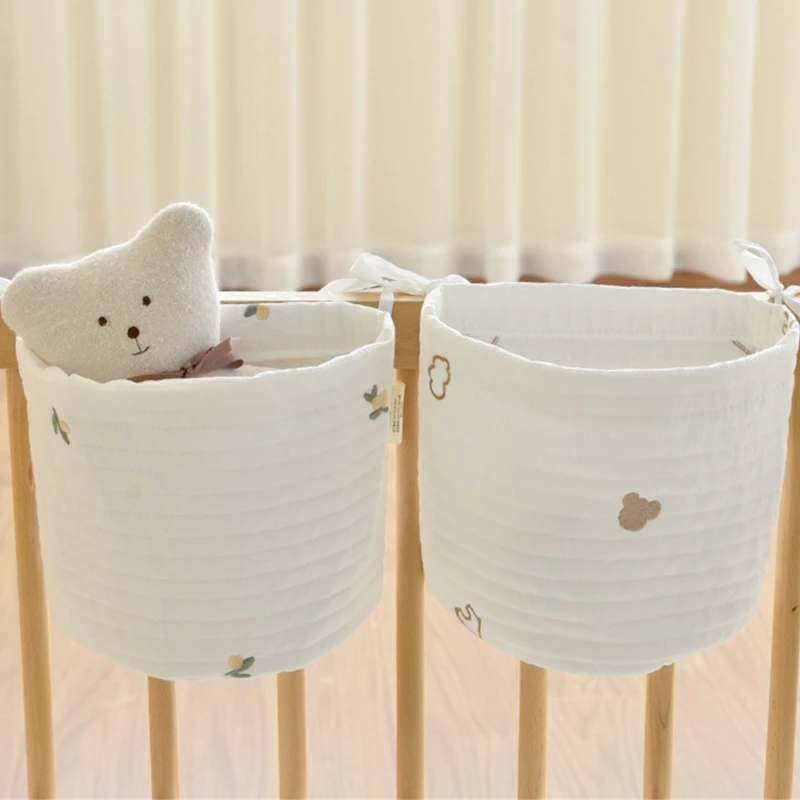 Bolsa colgante para cuna – Organizador de algodón con motivos infantiles - imagen 4
