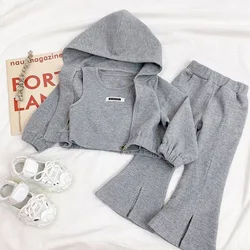 Conjunto infantil de algodón de abrigo deportivo y pantalón