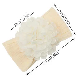 Diadema de gasa con flores para bebé – Suave y elástica