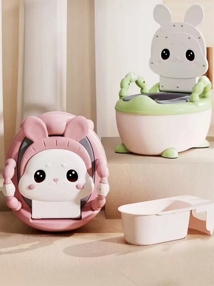 Orinal portátil con diseño de conejo para entrenamiento