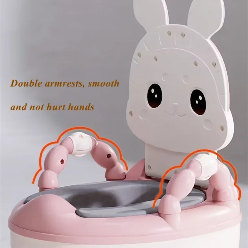 Orinal infantil portátil con asiento para baño y diseño de conejo - imagen 4