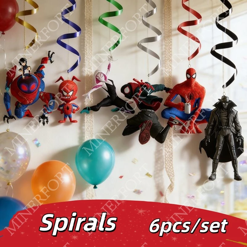 Decoración colgante de Spider-Man para cumpleaños de niña - imagen 3
