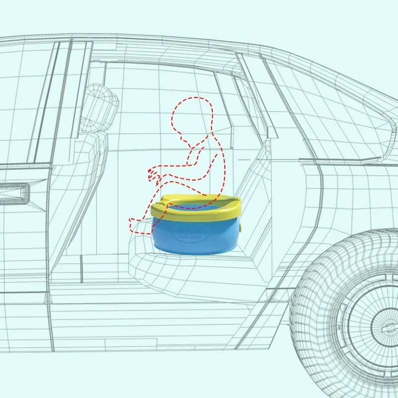Vvocci Orinal portátil plegable para niños, fácil de limpiar interior - imagen 4