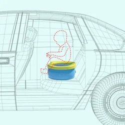 Vvocci asiento de entrenamiento baño plegable niños fácil limpieza