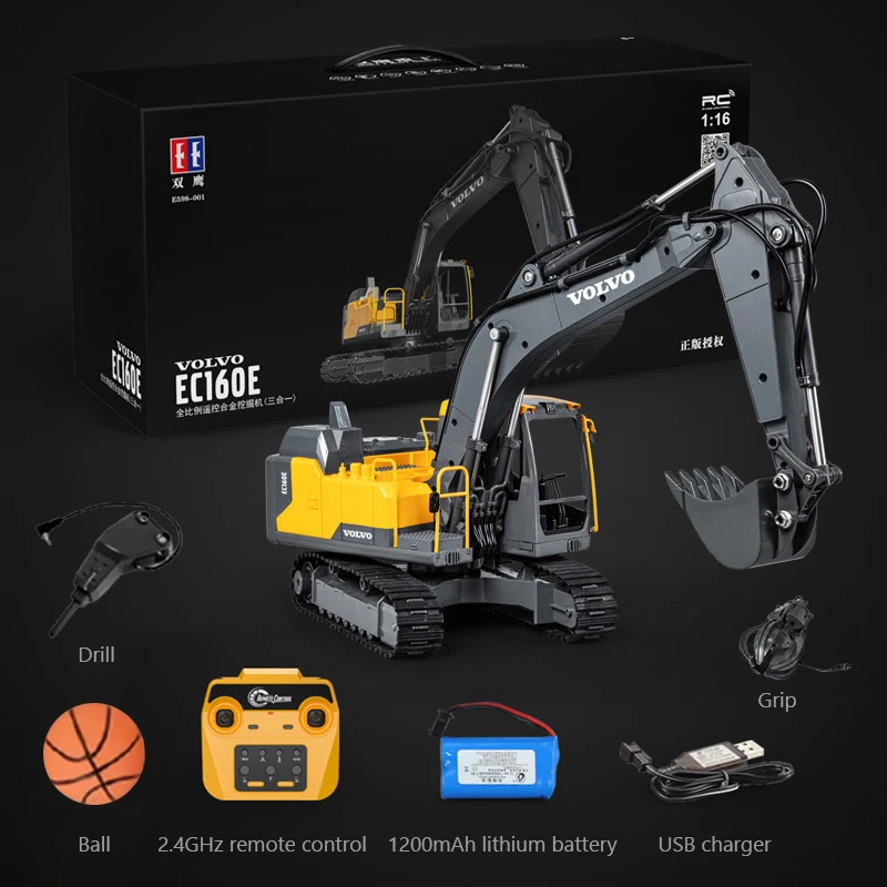 Excavadora de juguete teledirigida para niños con control remoto - imagen 3