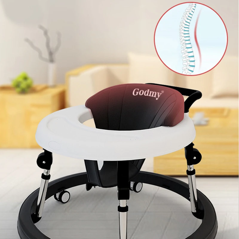 Andador bebé con ruedas plegable antideslizante y asiento ajustable - imagen 4