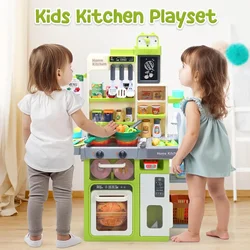 Juego de cocina infantil con sonidos, luces y fregadero