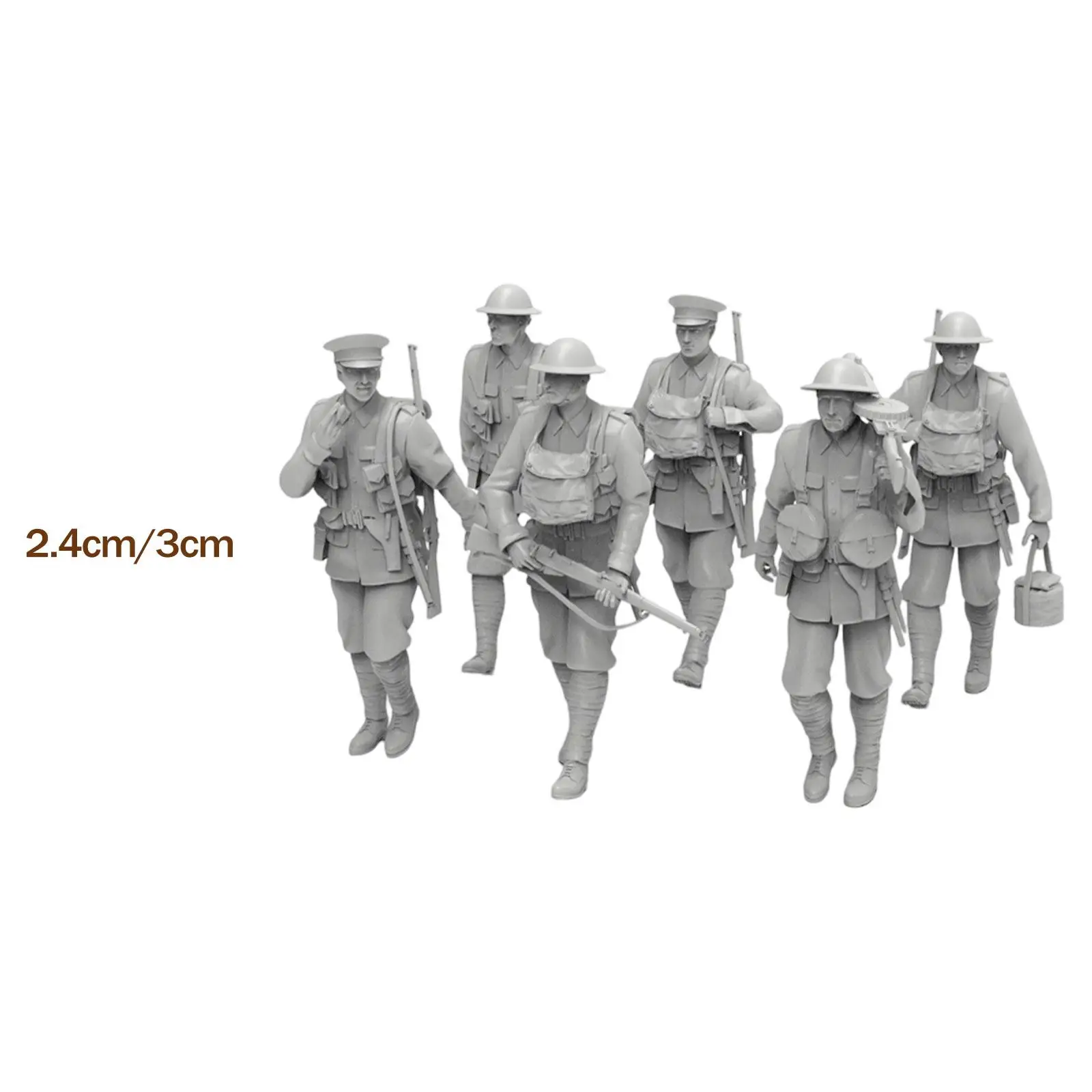 Figuras de personas en miniatura sin pintar para escenas - imagen 4