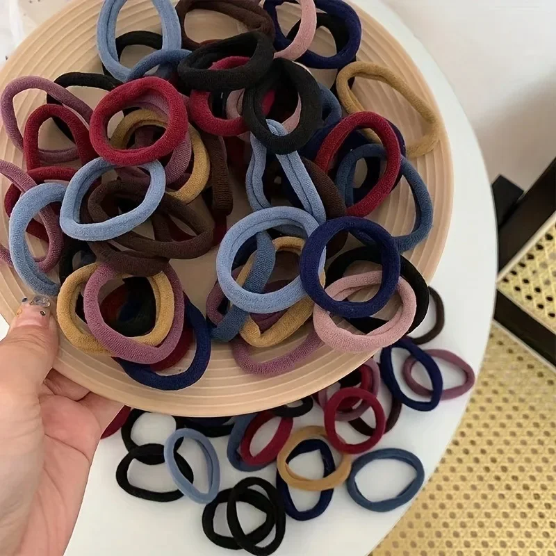 Vvocci bandas elásticas para el pelo de nailon caramelo con lazos