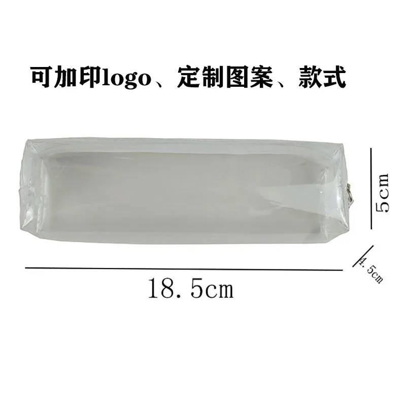Estuche transparente con cremallera para lápices y bolígrafos escolar