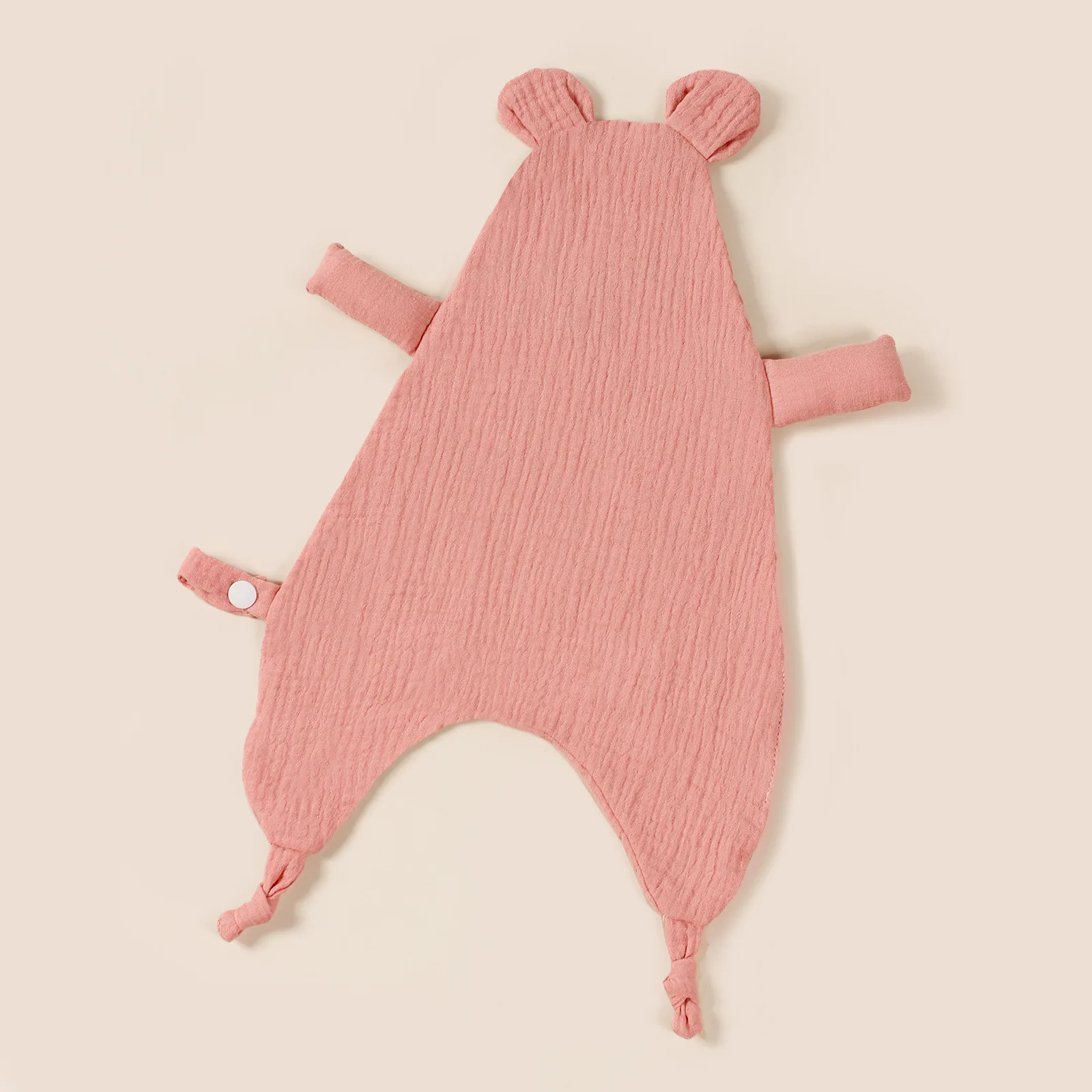 Edredón de algodón para bebé con orejas de conejo – Oso peluche - imagen 3