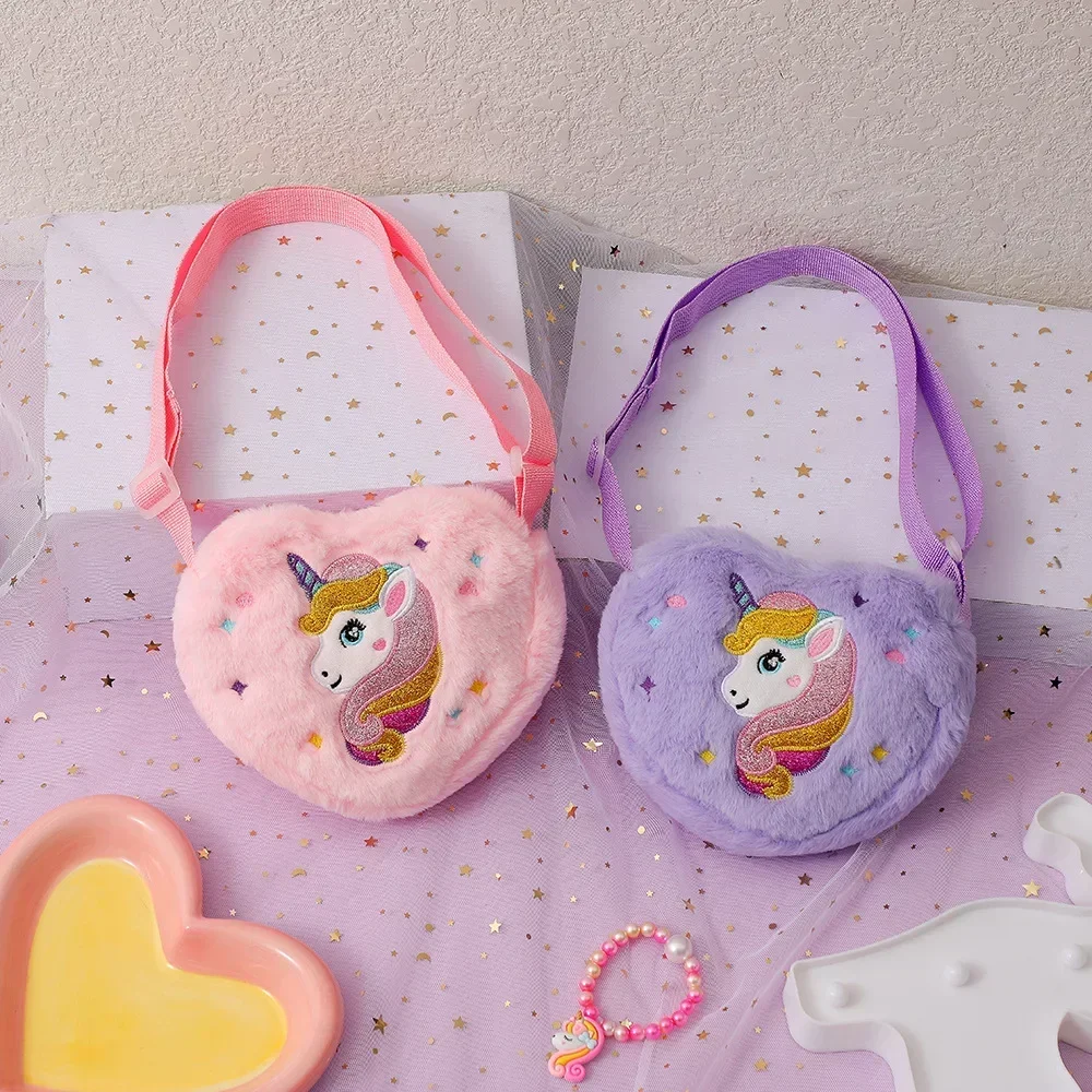Bolso infantil unicornio bandolera suave para niña - imagen 4