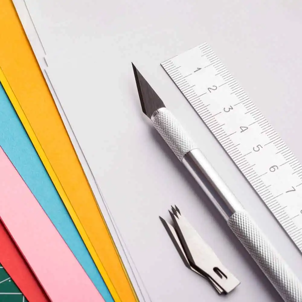 Kit de cuchillos de grabado de metal con hojas de recambio - imagen 4