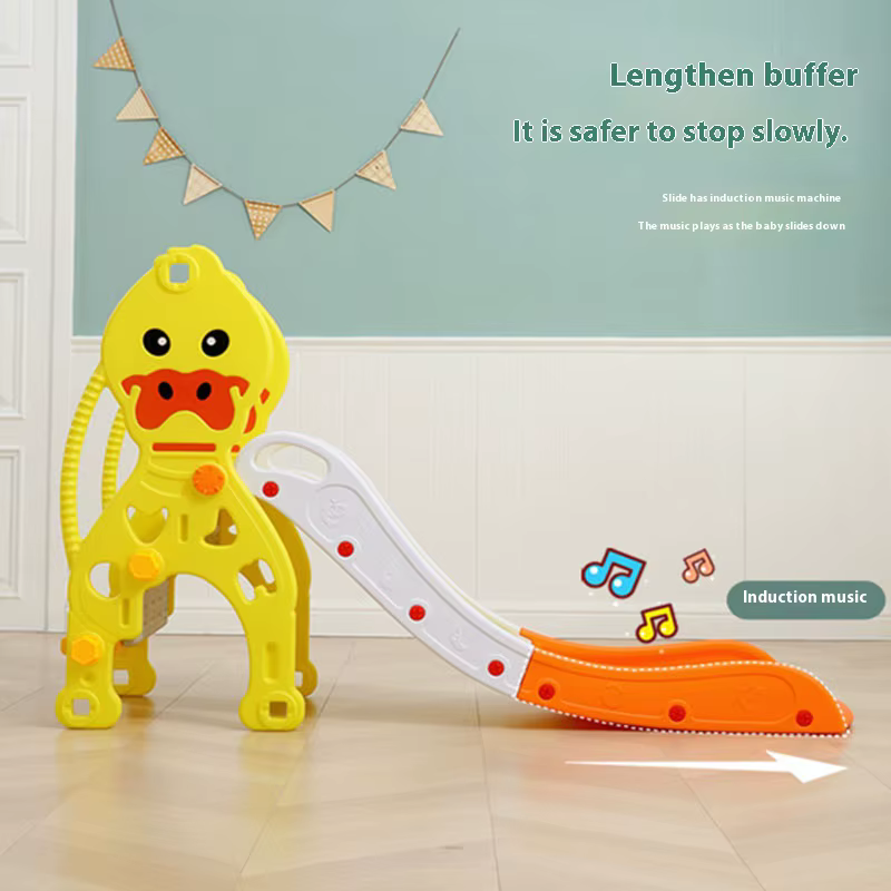 Tobogán con columpio infantil musical para interior y exterior - imagen 4