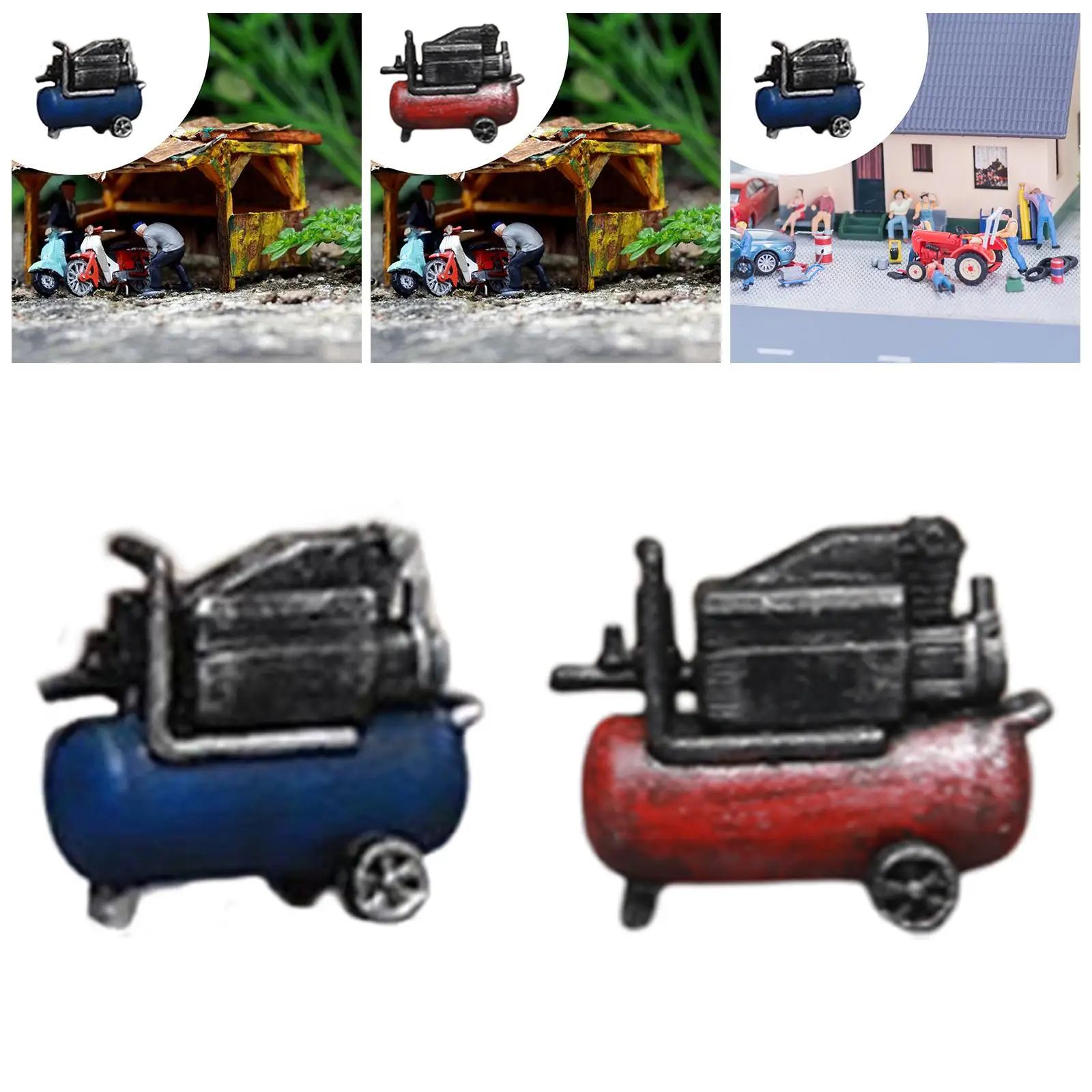 Miniatura de gasolinera para dioramas, adorno creativo compacto - imagen 4
