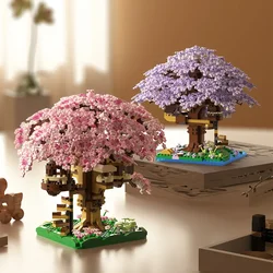 Casa de construcción rosa de micropartículas para niños