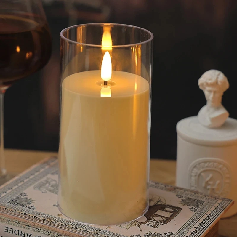 Velas LED sin llama con efecto parpadeo decorativas eléctricas - imagen 3