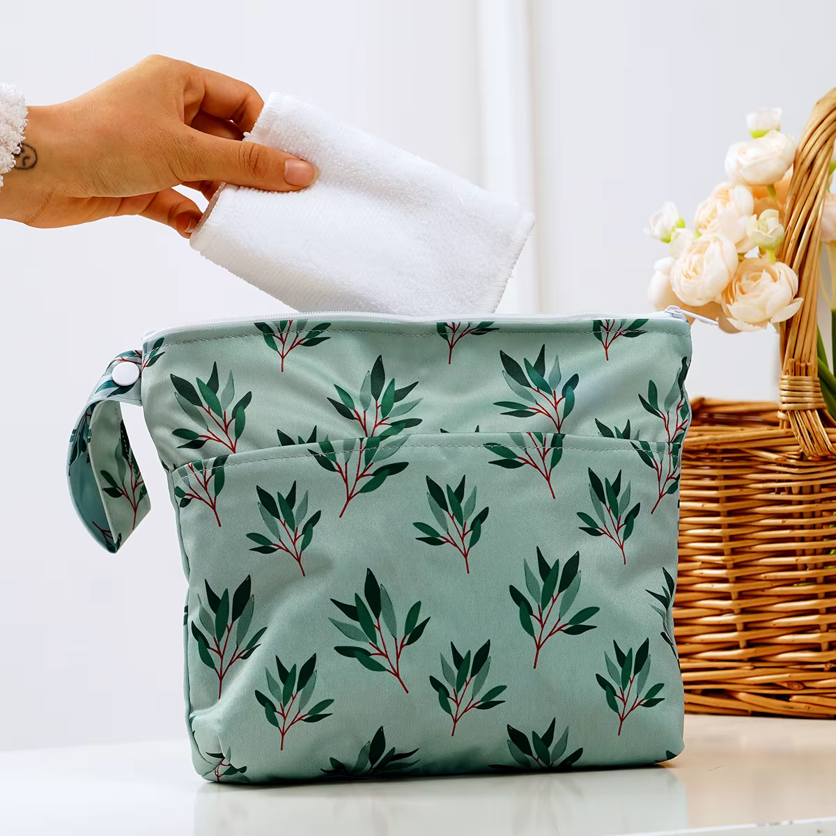 Cambiador de pañales impermeable lavable de viaje con bolsa - imagen 3