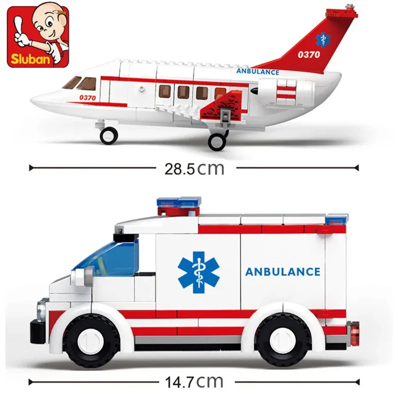 Sluban bloques de construcción con aviones y ambulancias - imagen 4