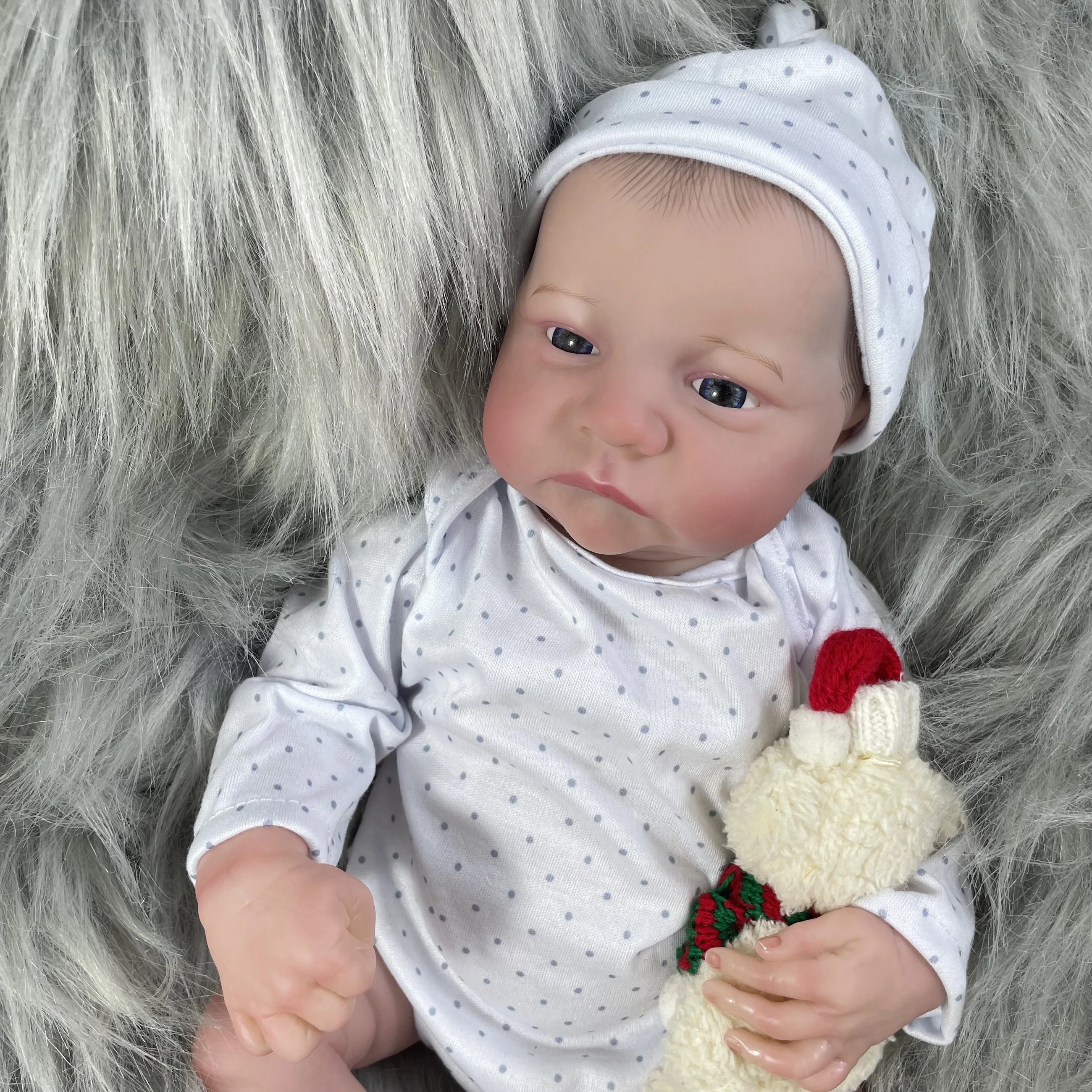 Muñeca Reborn realista Levi Awake de cuerpo completo impermeable - imagen 2