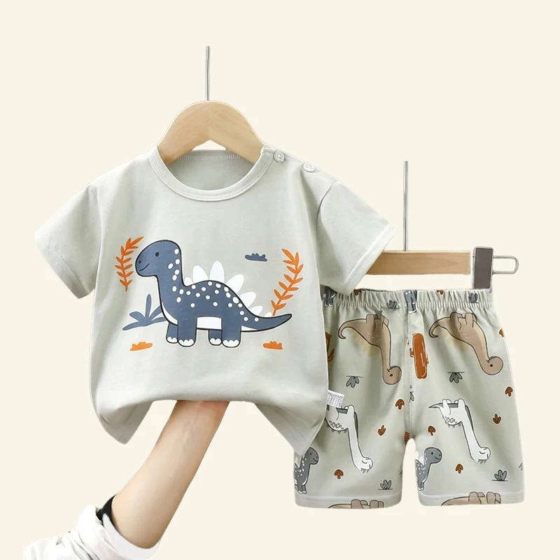 Conjunto de verano de algodón para bebé: camiseta y pantalones cortos - imagen 4