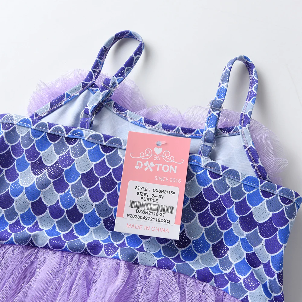 DXTON vestido de princesa floral con tirantes y capas de verano - imagen 4