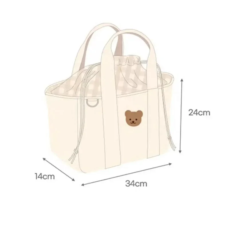 Bolsa grande para mamá en uso