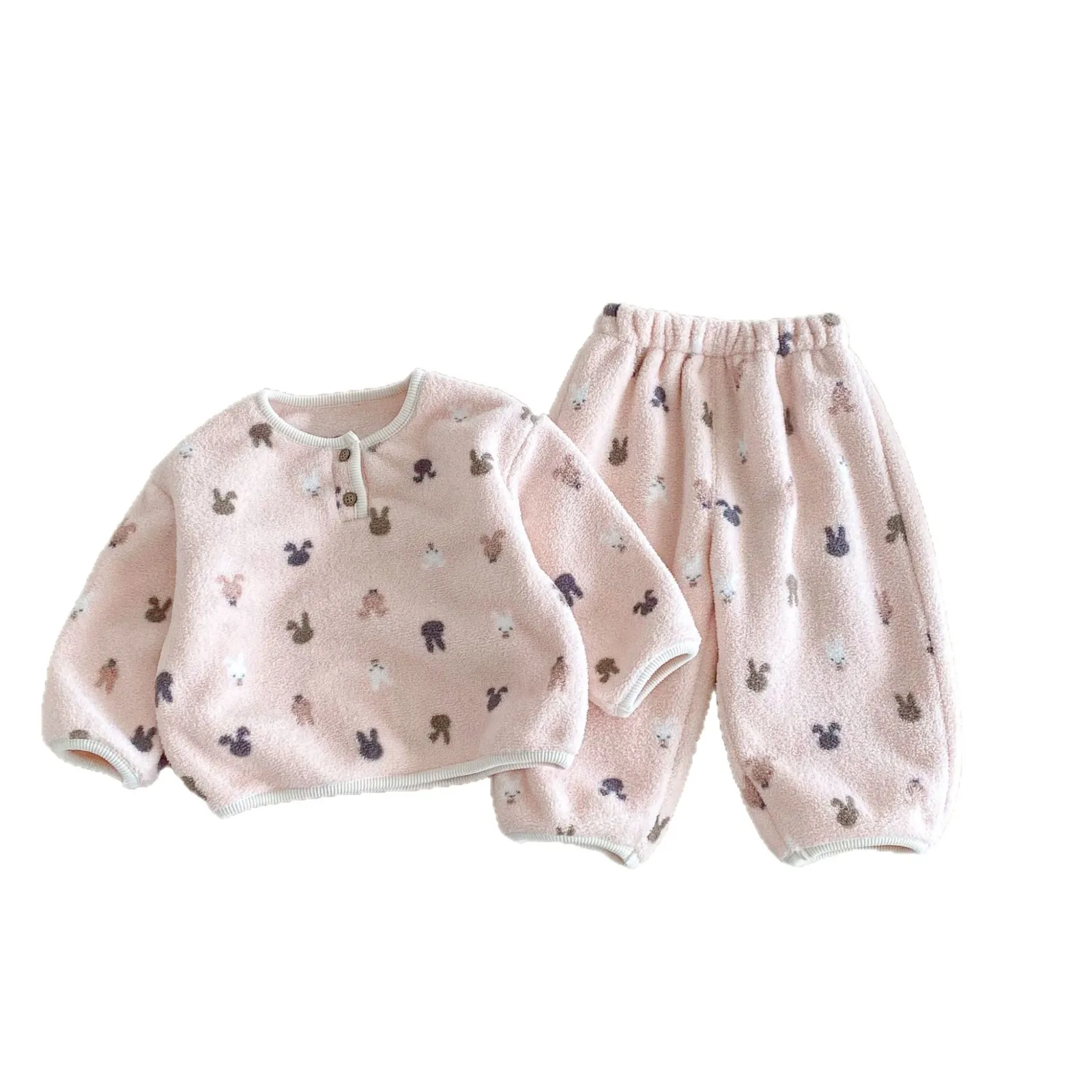 Conjunto de pijamas térmicos gruesos de invierno para niños - imagen 2