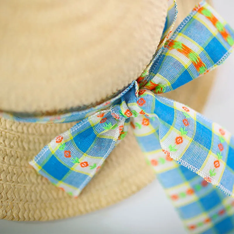 Conjunto vestido princesa a cuadros de verano para bebé con sombrero - imagen 5