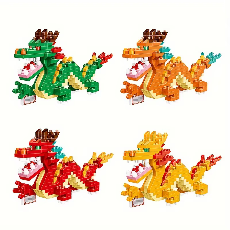 Bloques de construcción dragón para niños - Juego creativo divertido - imagen 2