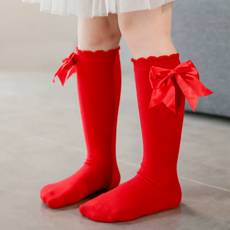 Calcetines de algodón con lazo para niños – Cálidos para invierno y otoño - imagen 4