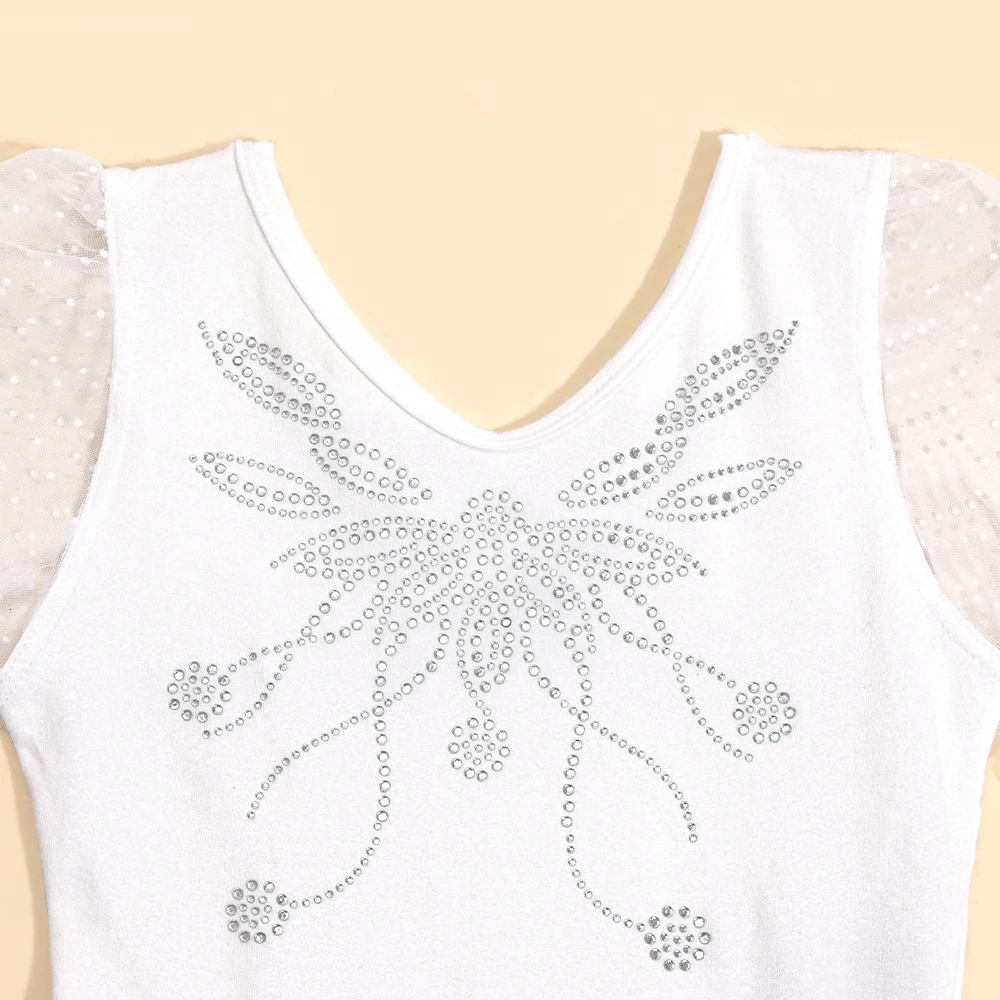 Maillot de ballet clásico de manga larga para niñas con tutú - imagen 5